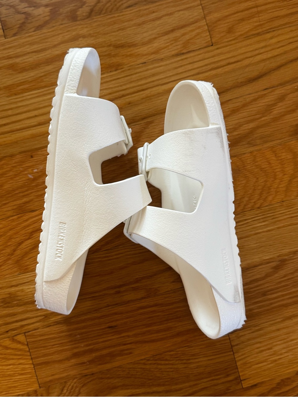 Birkenstock Youth Arizona Eva White Two-Buckle Slides - Picture 2 of 6